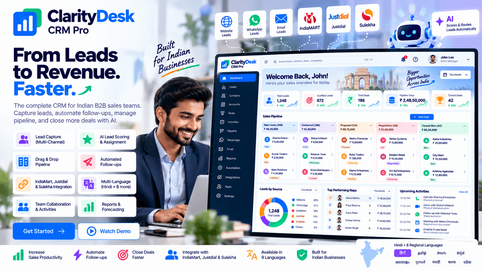 ClarityDesk CRM Pro