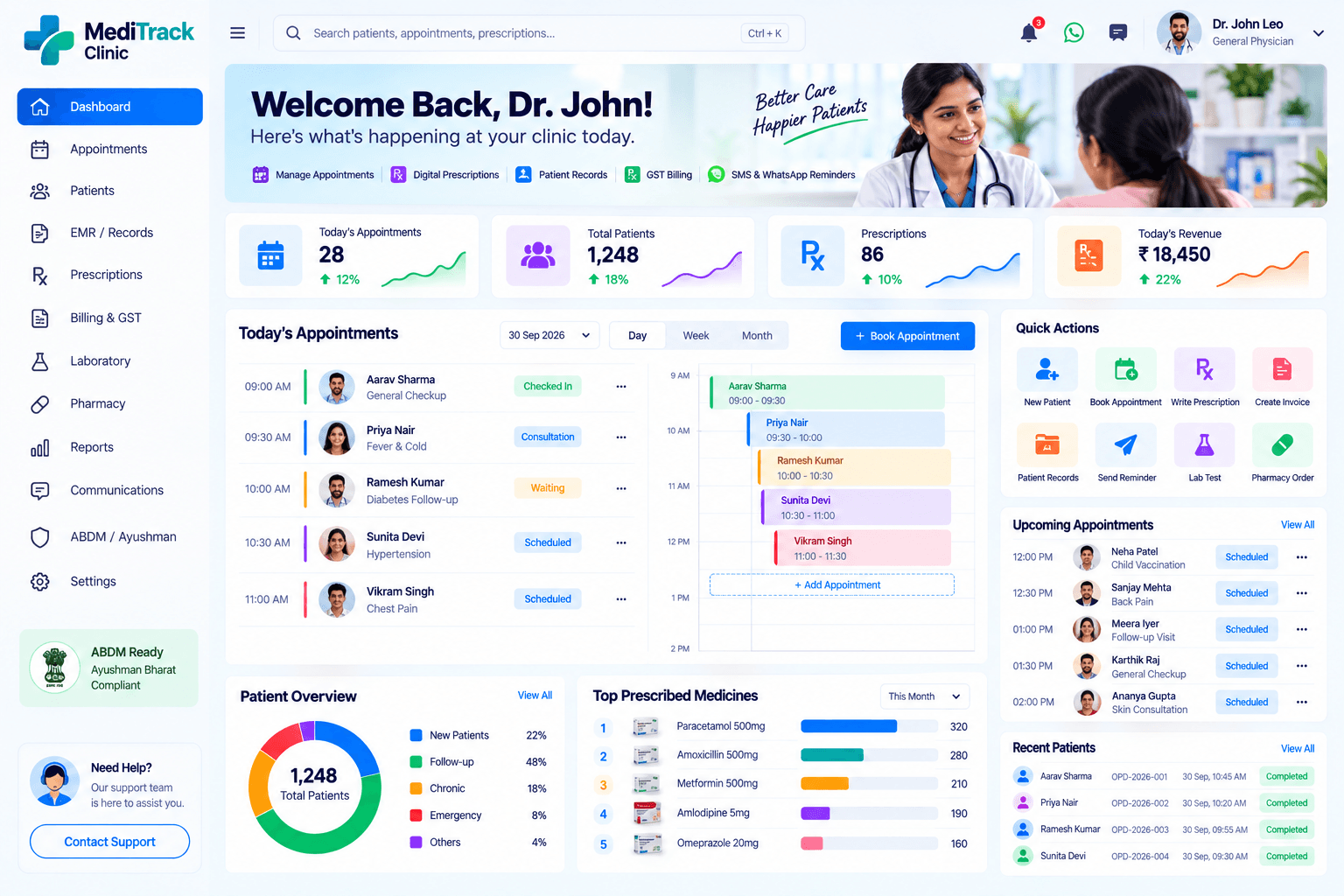 MediTrack Clinic screenshot 2