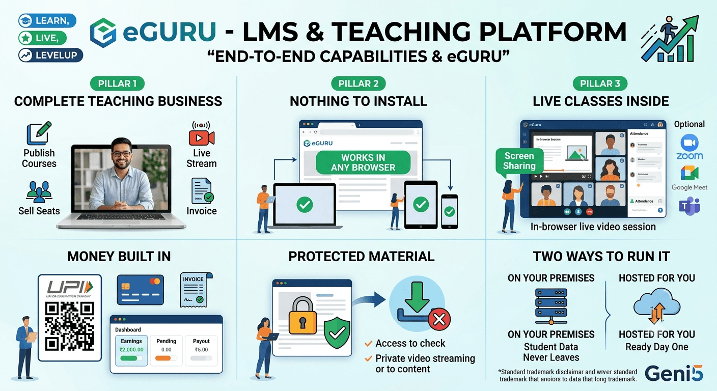 eGuru - LMS & Teaching Platform screenshot 1